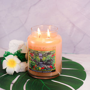 Polynesian Garden Scented Candle -24 oz, Double Wick, Cheerful Candle