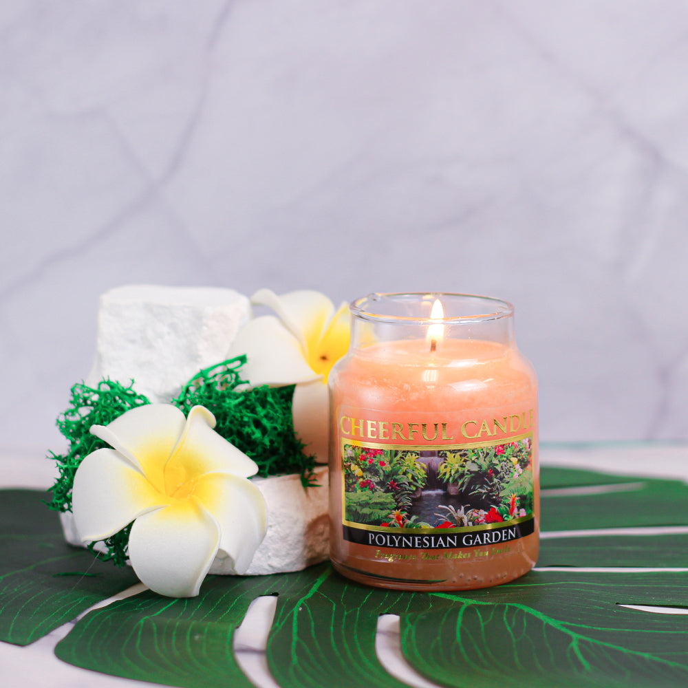 Polynesian Garden Scented Candle - 6 oz, Single Wick, Cheerful Candle