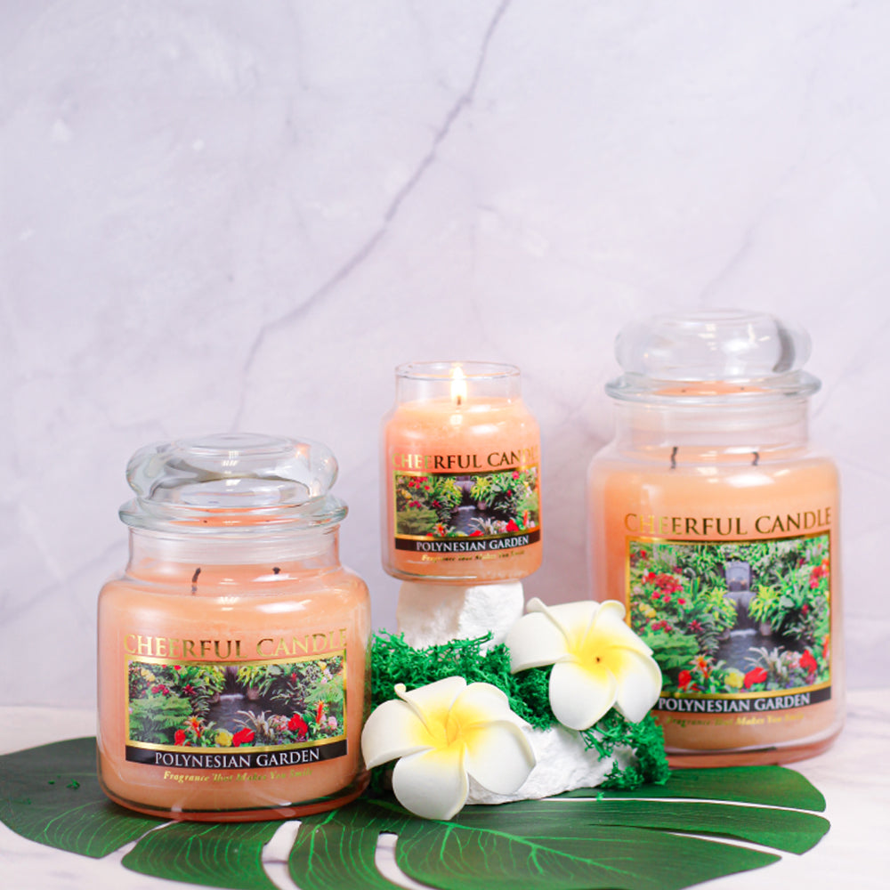 Polynesian Garden Scented Candle -16 oz, Double Wick, Cheerful Candle