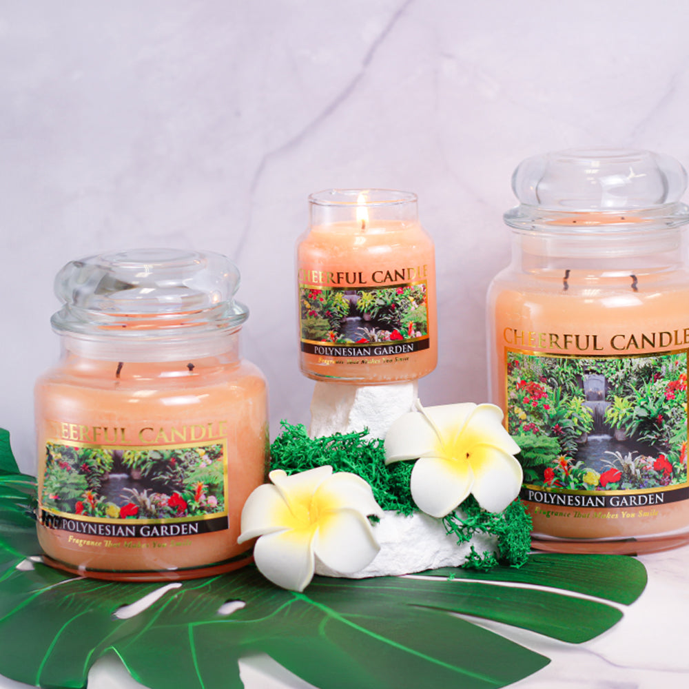 Polynesian Garden Scented Candle -24 oz, Double Wick, Cheerful Candle
