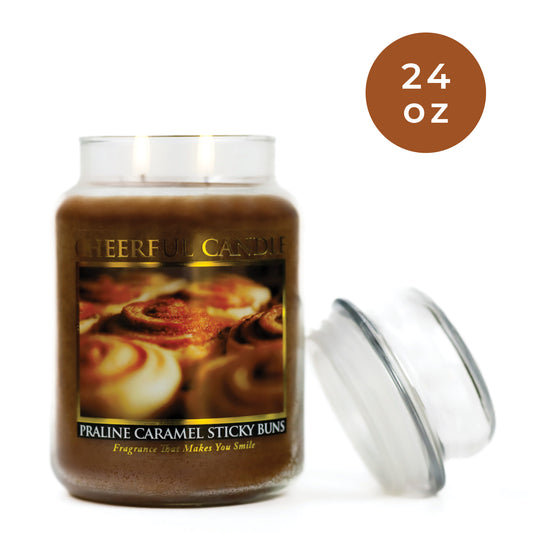 Praline Caramel Sticky Buns - 24 oz Cheerful Candle