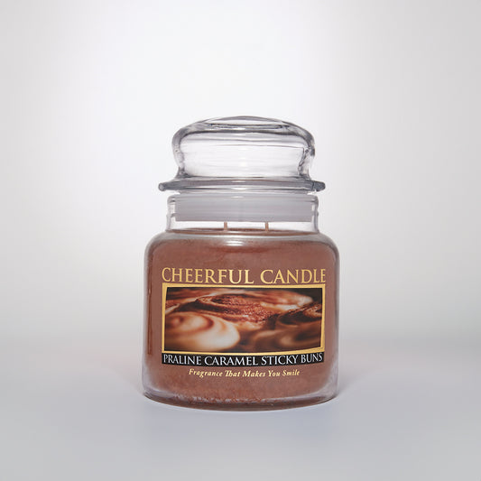 Praline Caramel Sticky Buns Scented Candle -16 oz, Double Wick, Cheerful Candle