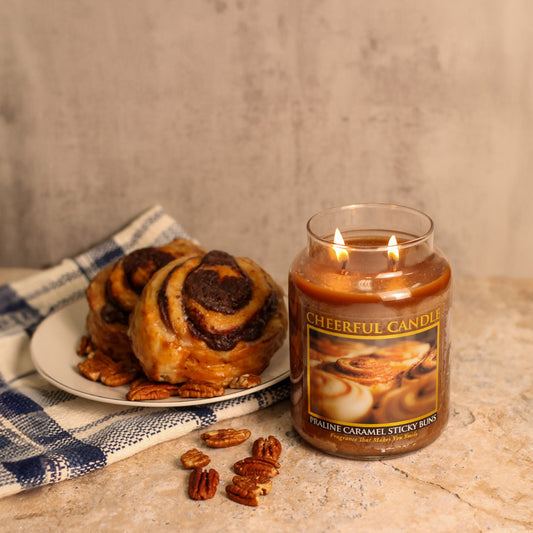 Praline Caramel Sticky Buns - 24 oz Cheerful Candle