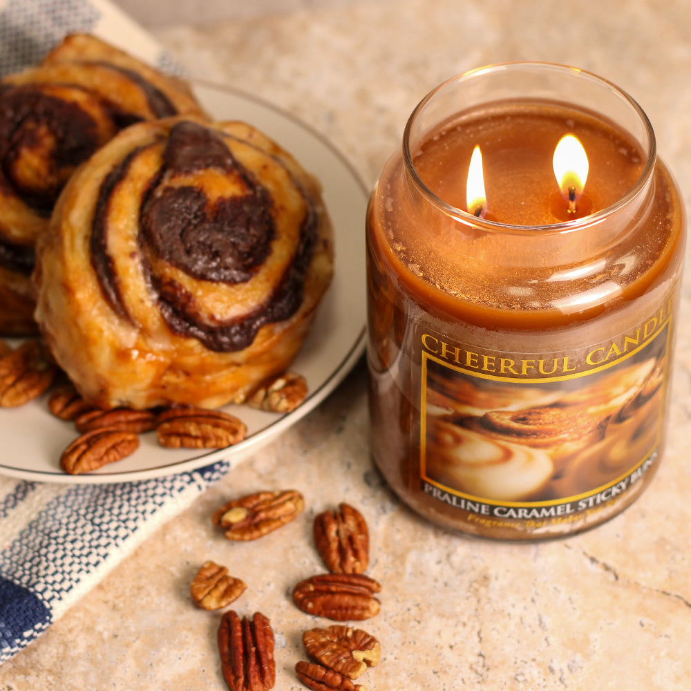 Praline Caramel Sticky Buns - 24 oz Cheerful Candle