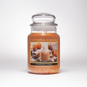 Pumpkin Chata Scented Candle -24 oz, Double Wick, Cheerful Candle