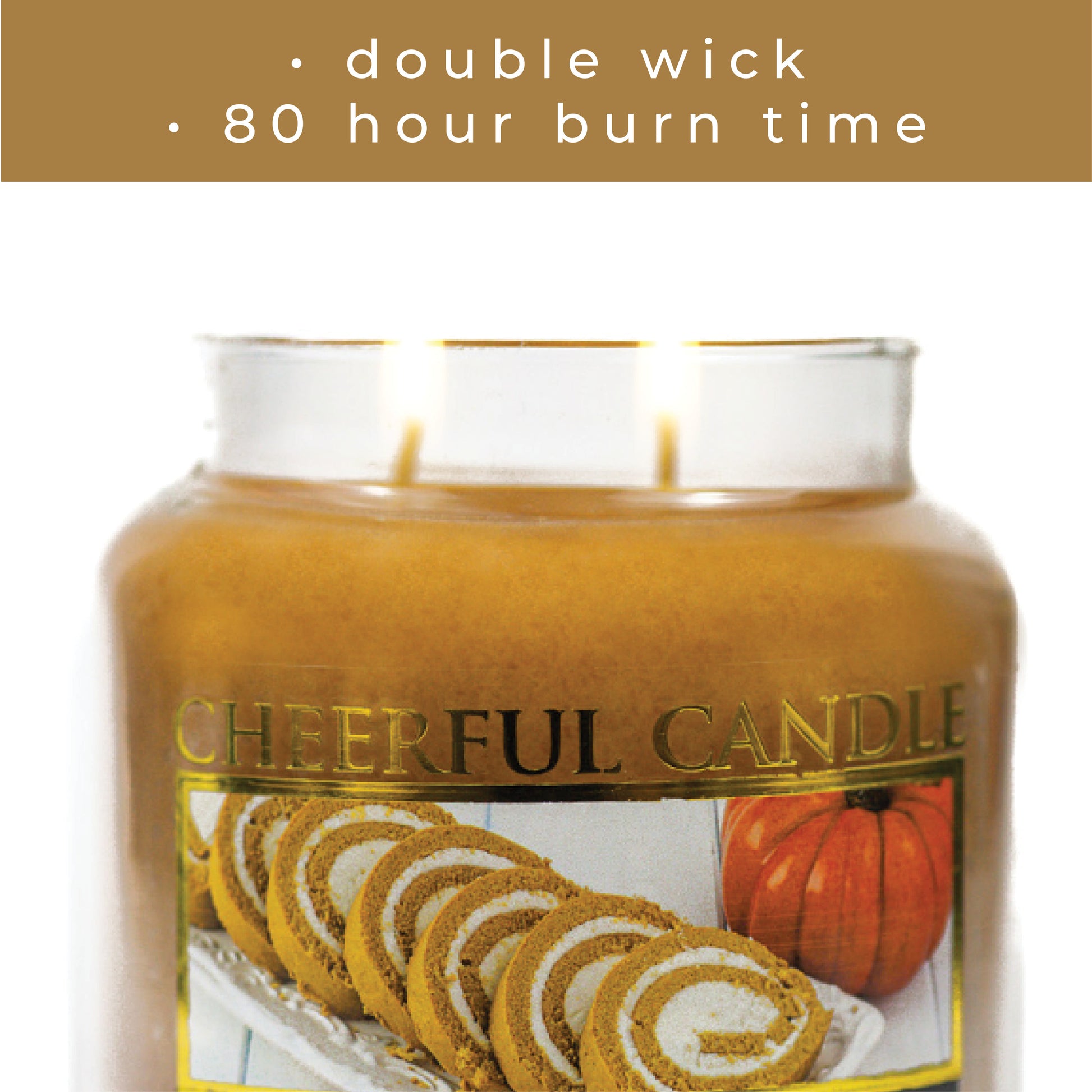 Pumpkin Swirl - 16 oz Cheerful Candle