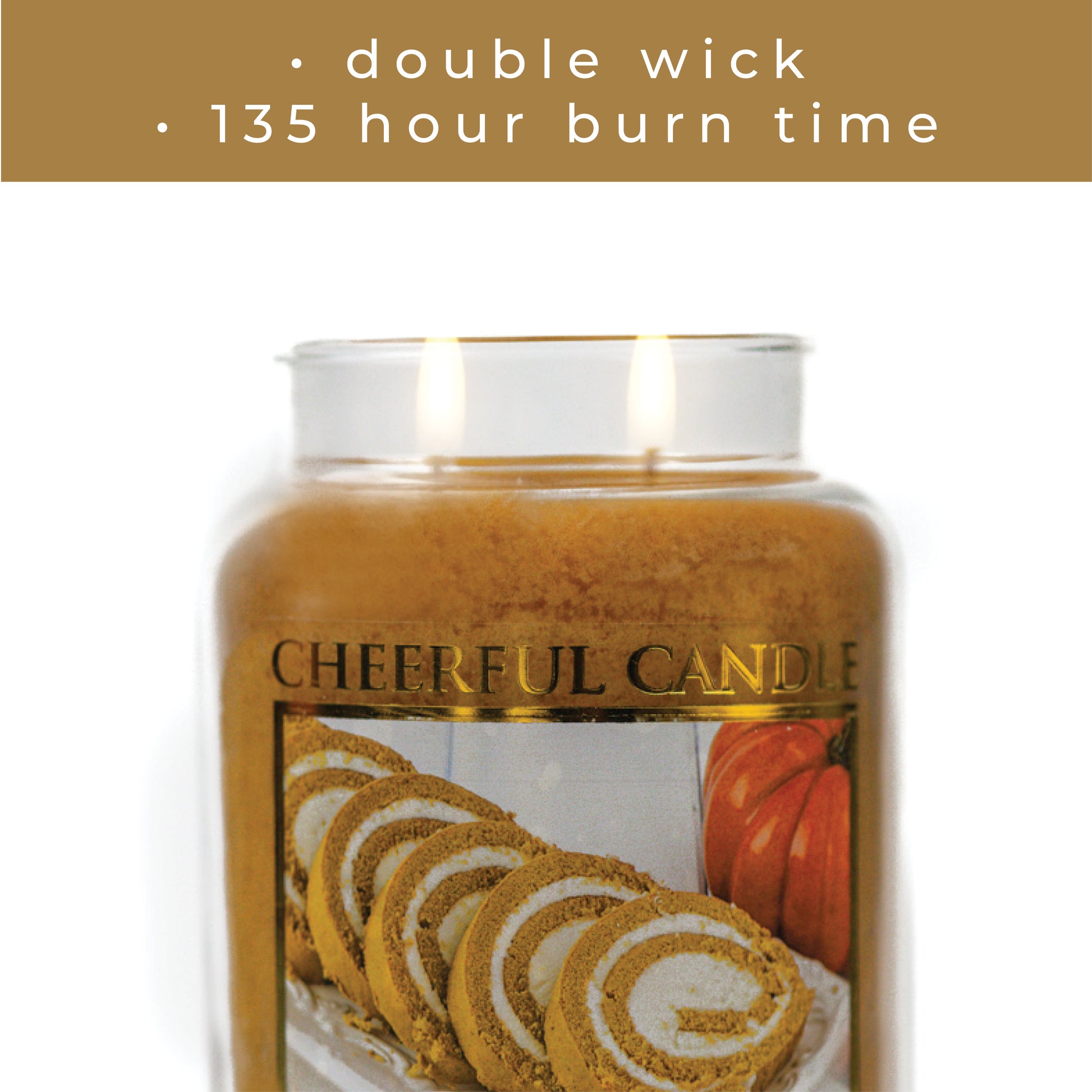 Pumpkin Swirl - 24 oz Cheerful Candle