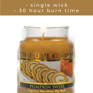 Pumpkin Swirl - 6 oz Cheerful Candle
