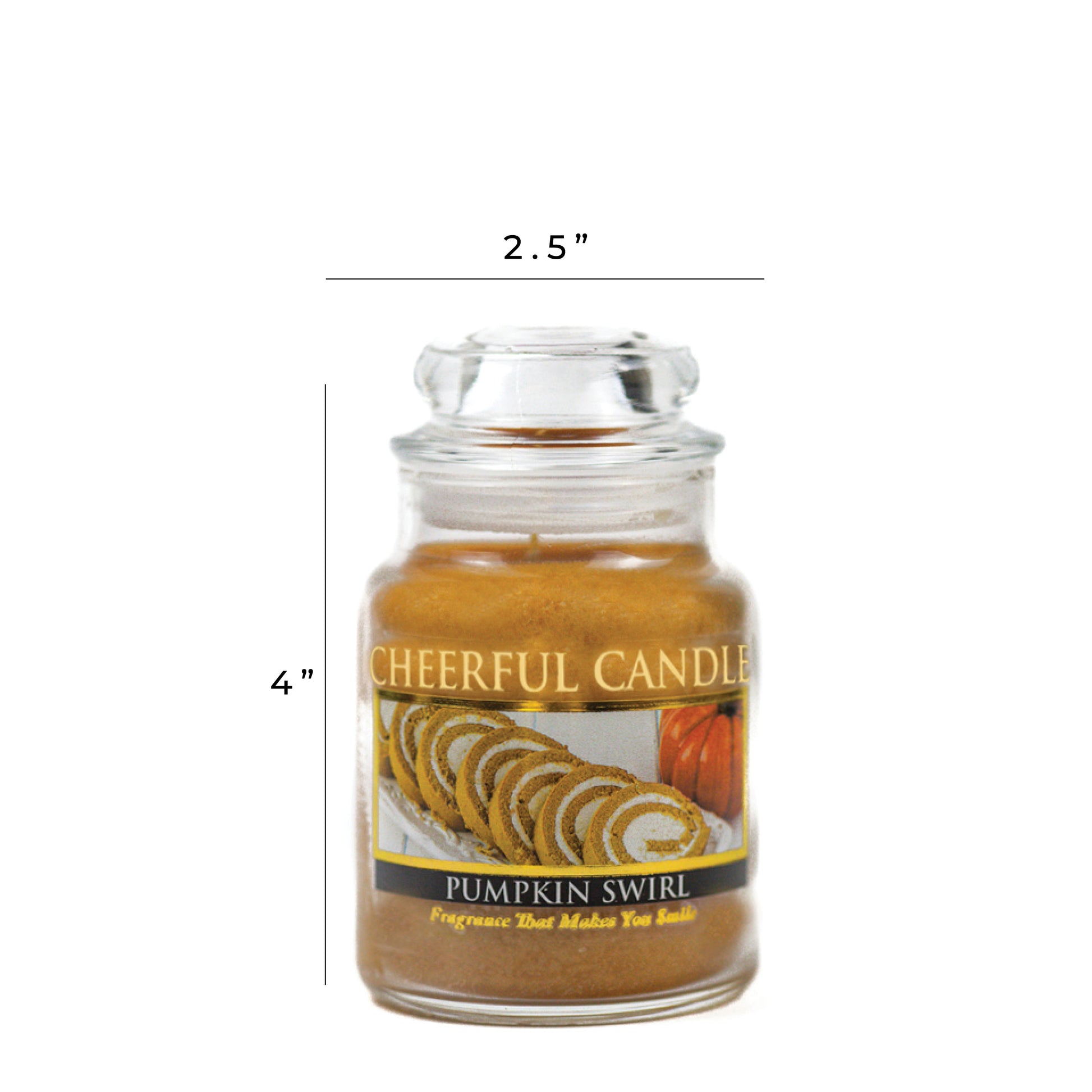 Pumpkin Swirl - 6 oz Cheerful Candle