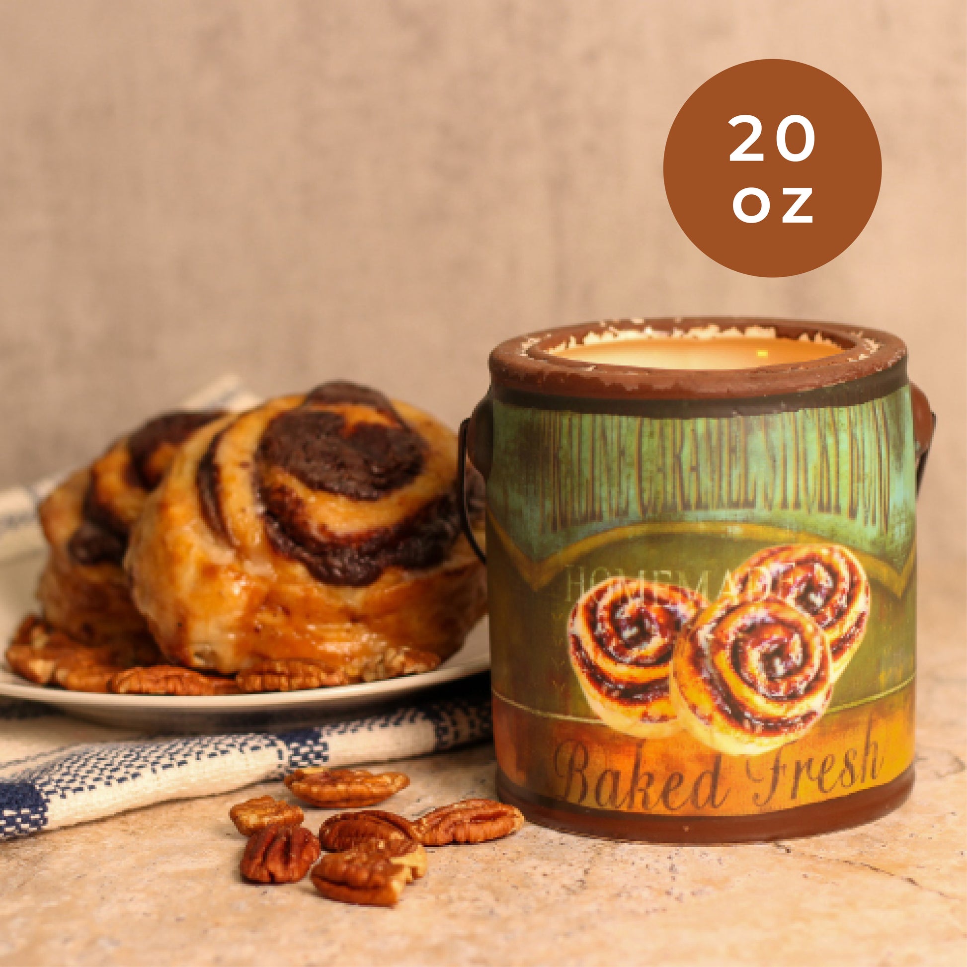 Praline Caramel Sticky Buns - Farm Fresh Candle