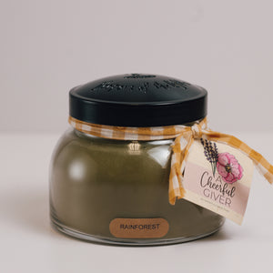 Rainforest Scented Candle - 22 oz, Double Wick, Mama Jar