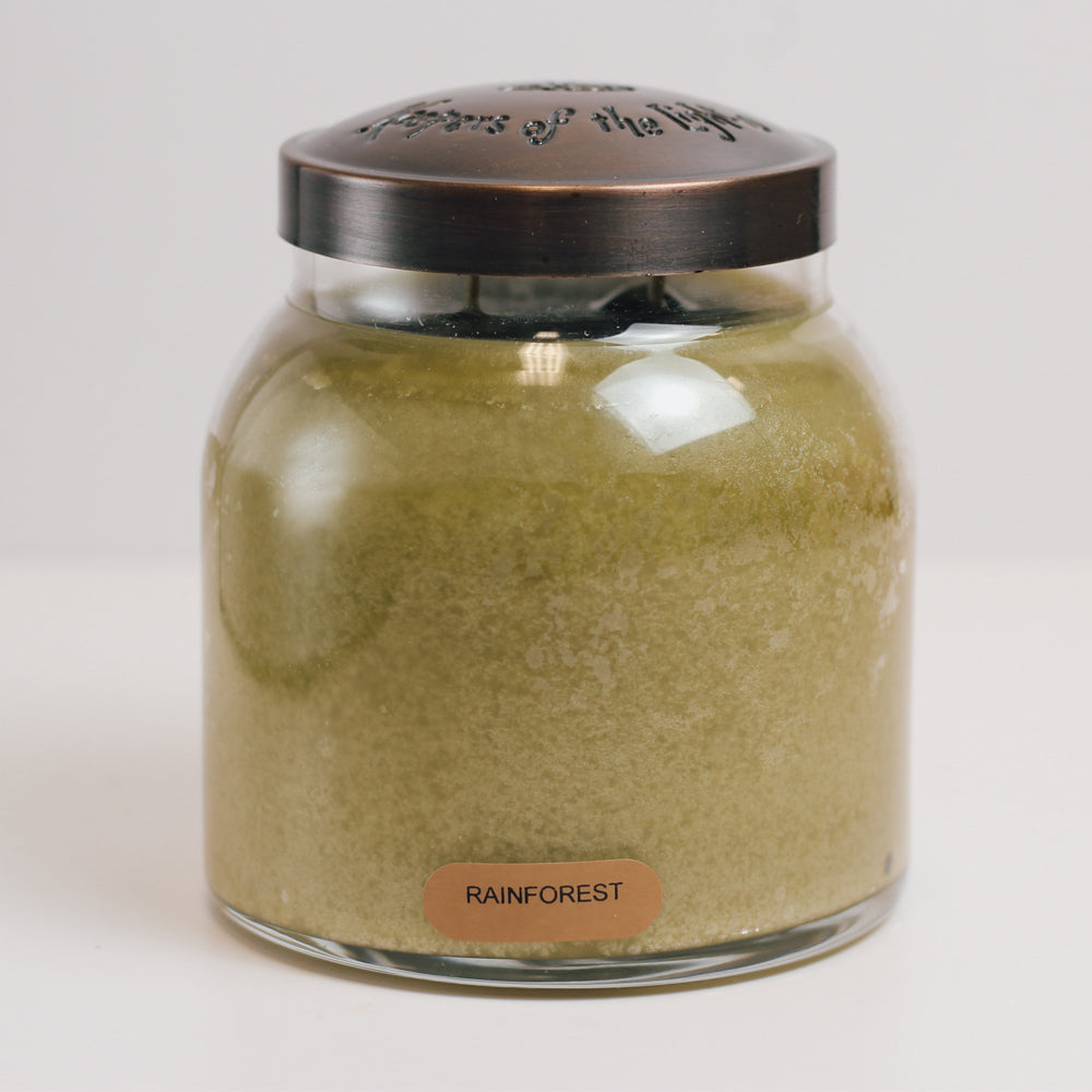 Rainforest Scented Candle - 34 oz, Double Wick, Papa Jar