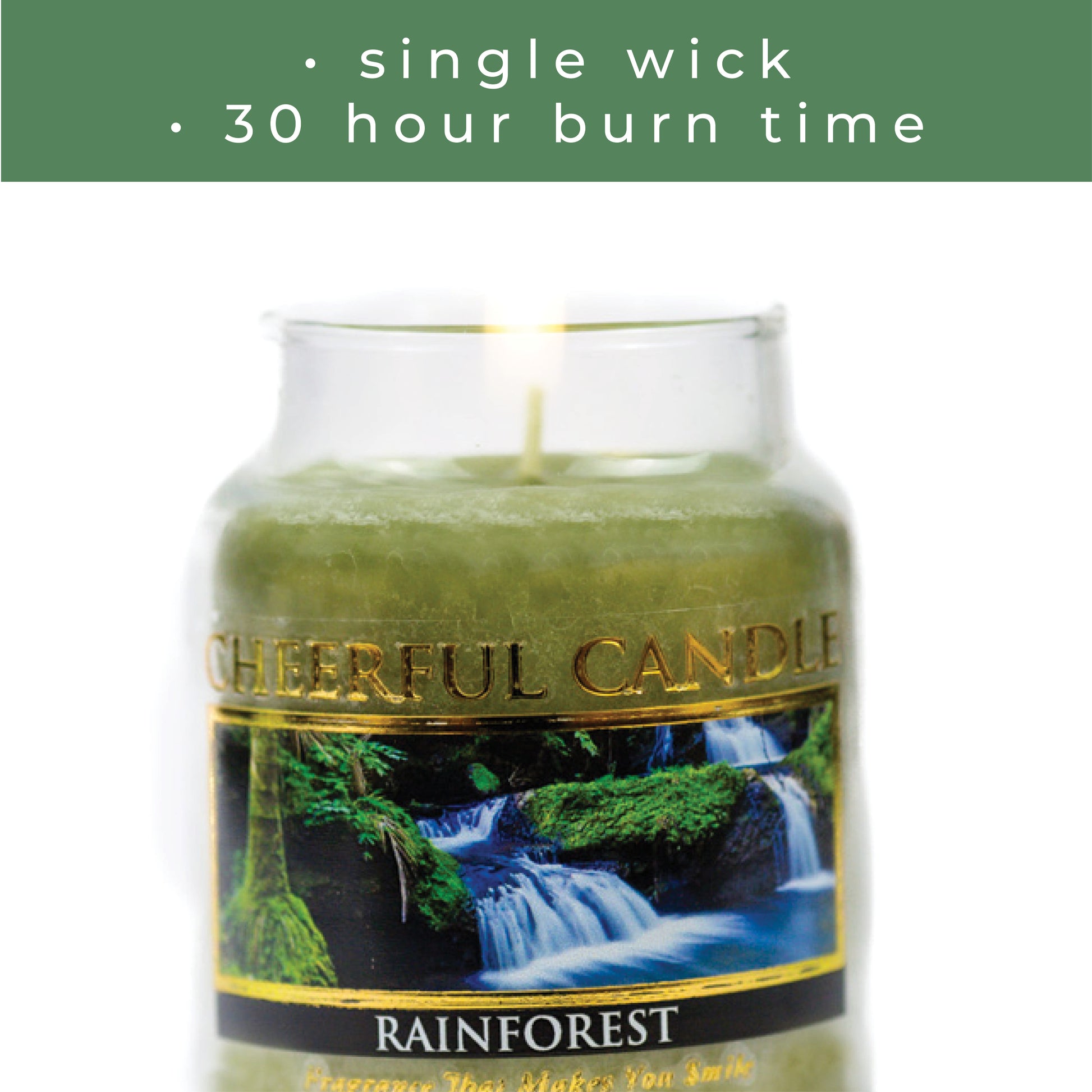 Rainforest Scented - 6 oz Cheerful Candle