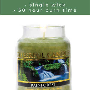 Rainforest Scented - 6 oz Cheerful Candle