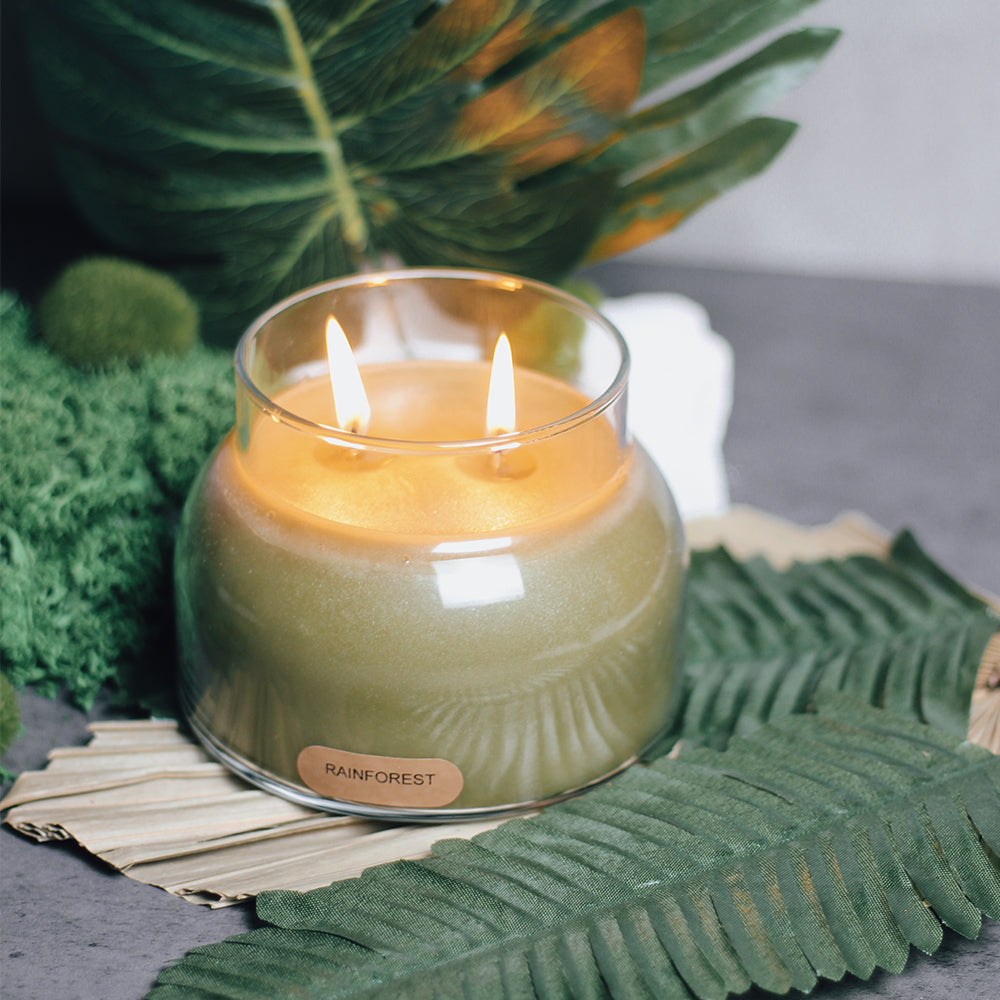 Rainforest Scented Candle - 22 oz, Double Wick, Mama Jar