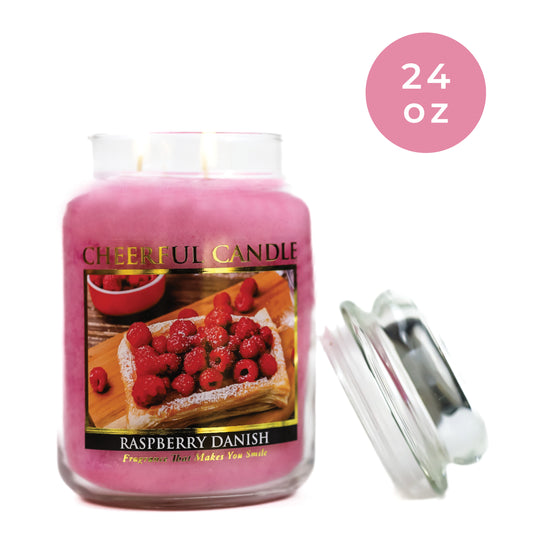 Raspberry Danish - 24 oz Cheerful Candle