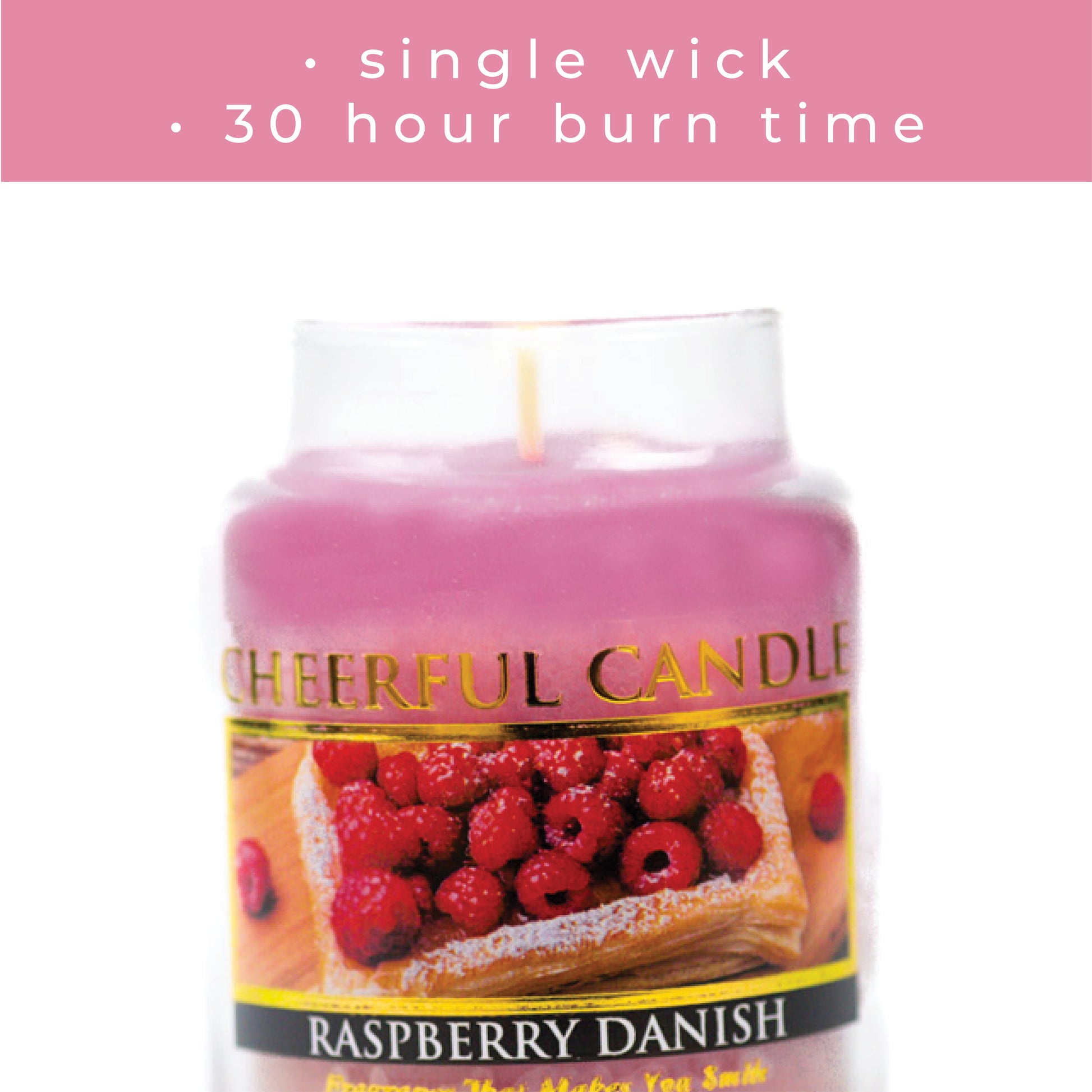 Raspberry Danish - 6 oz Cheerful Candle