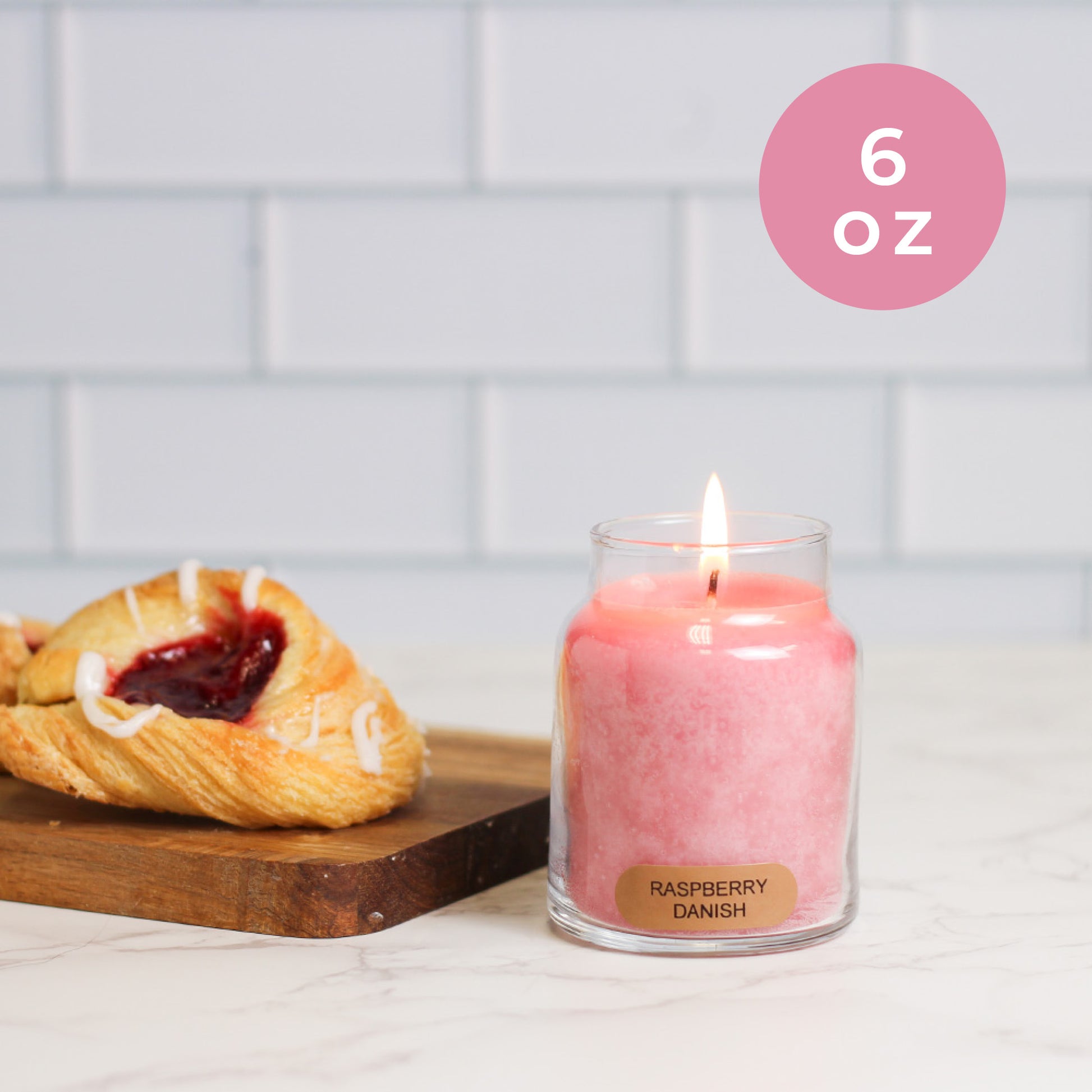 Raspberry Danish - 6 oz Baby Candle