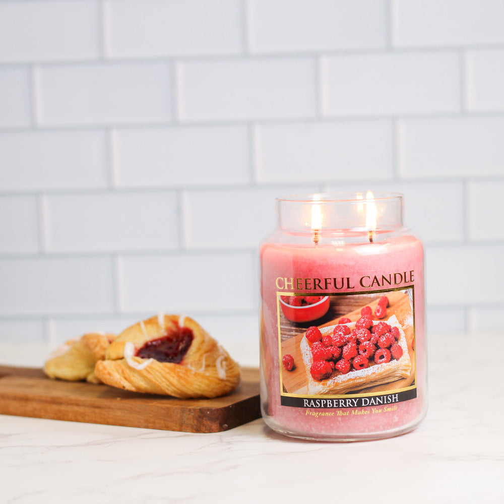 Raspberry Danish - 24 oz Cheerful Candle