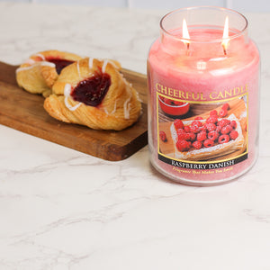 Raspberry Danish - 24 oz Cheerful Candle