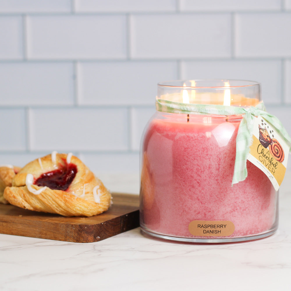 Raspberry Danish - 34 oz Papa Candle