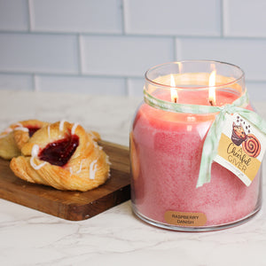 Raspberry Danish - 34 oz Papa Candle