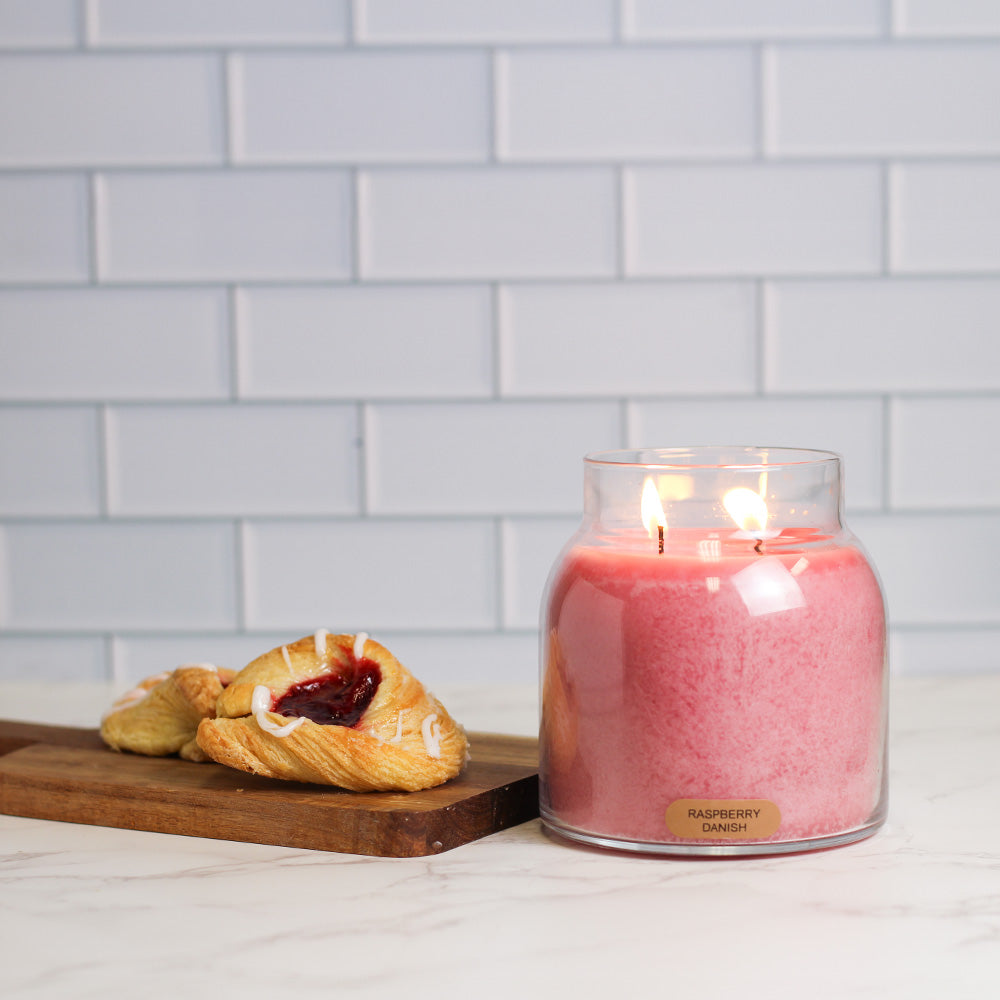 Raspberry Danish - 34 oz Papa Candle