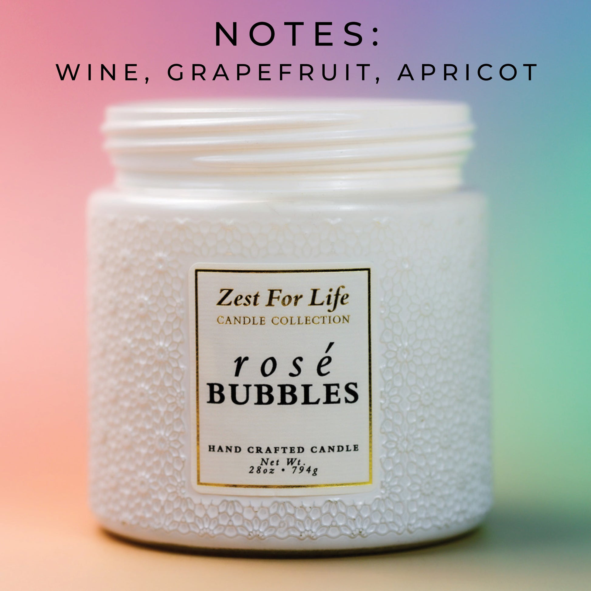 Rosé Bubbles - Zest For Life Candle