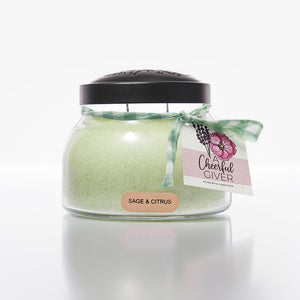 Sage & Citrus Scented Candle - 22 oz, Double Wick, Mama Jar