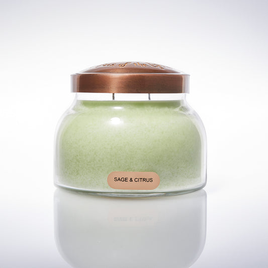 Sage & Citrus Scented Candle - 22 oz, Double Wick, Mama Jar