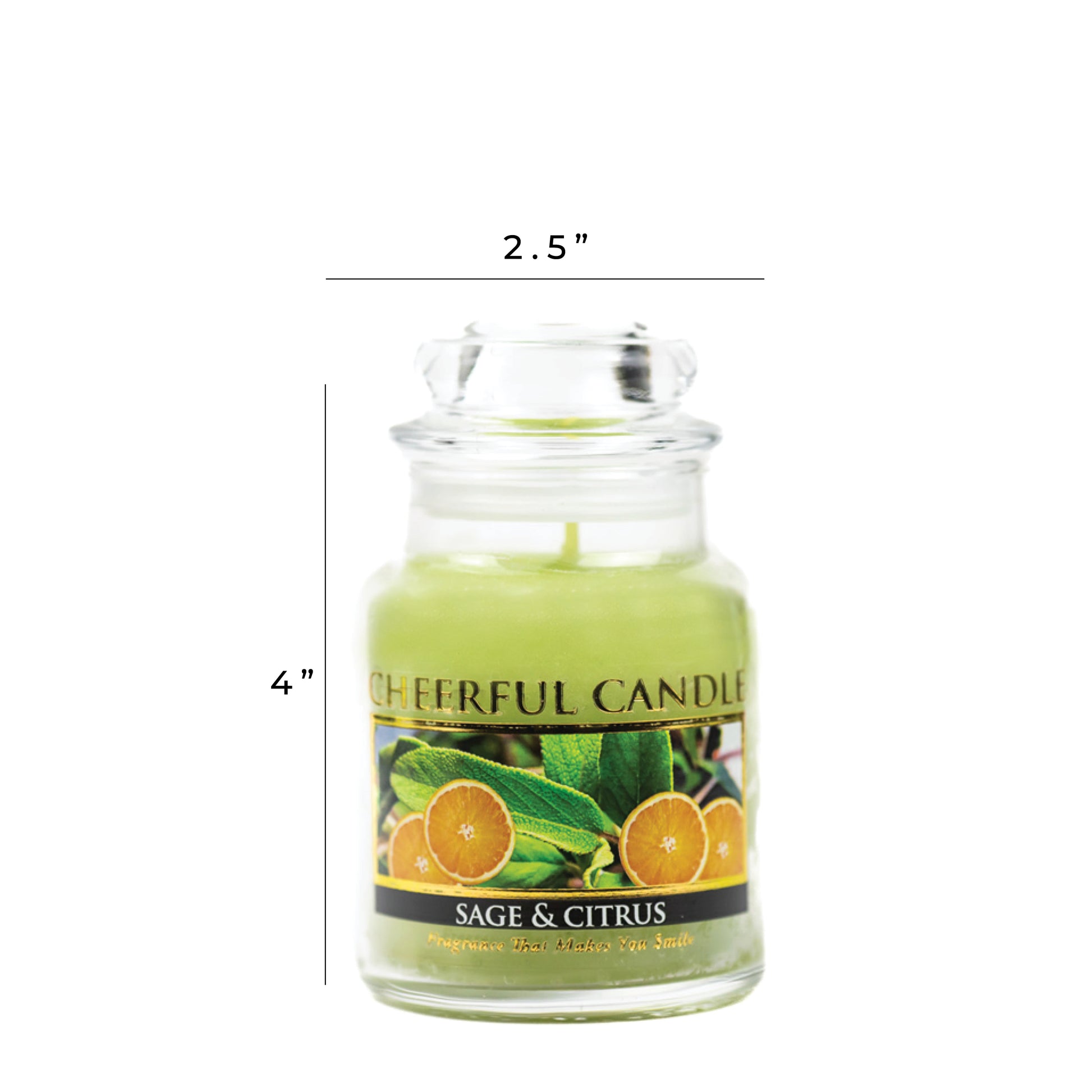 Sage & Citrus - 6 oz Cheerful Candle