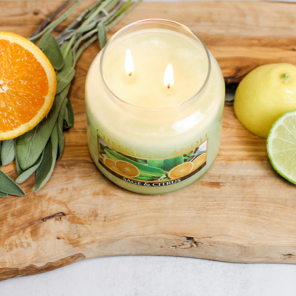 Sage & Citrus - 16 oz Cheerful Candle