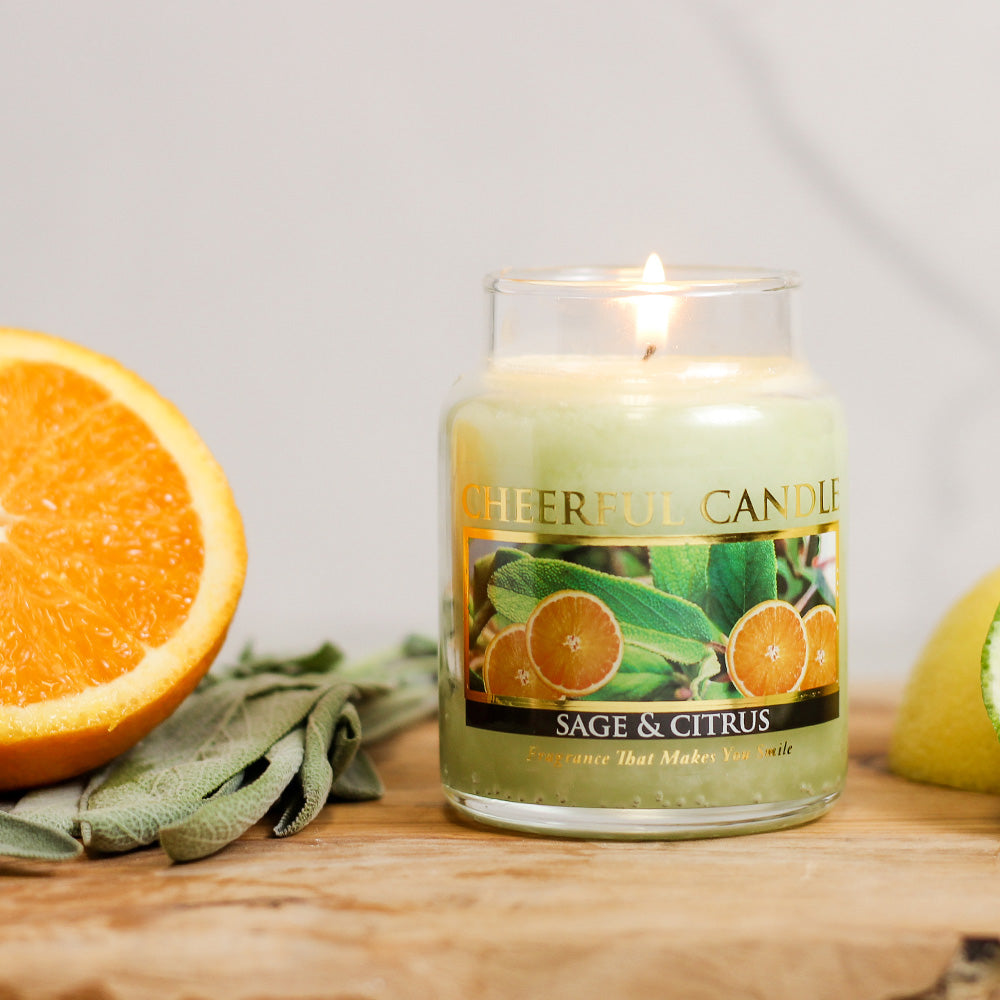 Sage & Citrus - 6 oz Cheerful Candle