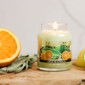 Sage & Citrus - 6 oz Cheerful Candle