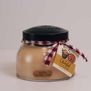 Salted Caramel Cone Scented Candle - 22 oz, Double Wick, Mama Jar