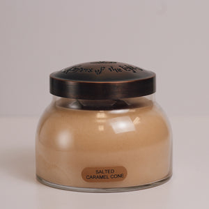 Salted Caramel Cone Scented Candle - 22 oz, Double Wick, Mama Jar