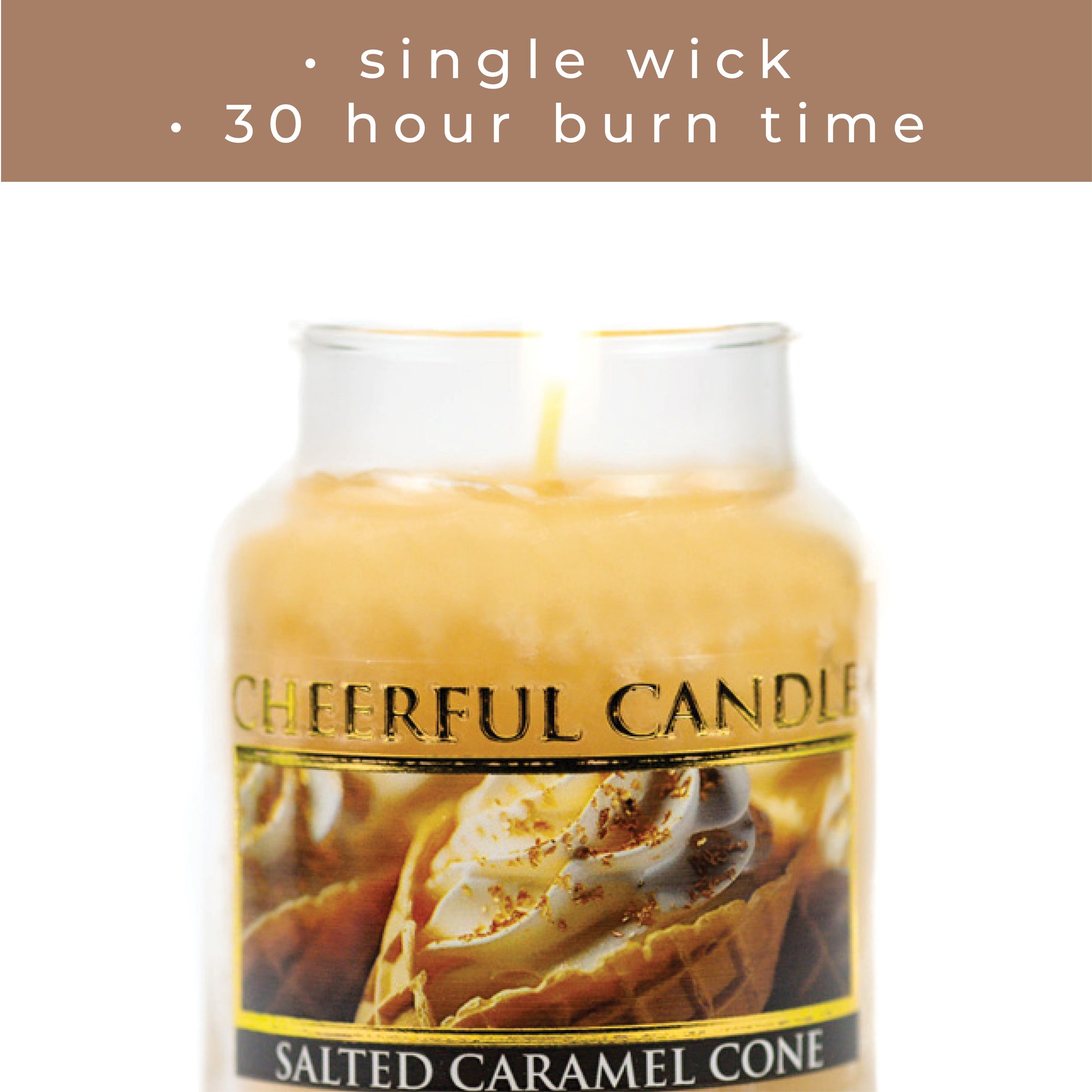 Salted Caramel Cone - 6 oz Cheerful Candle