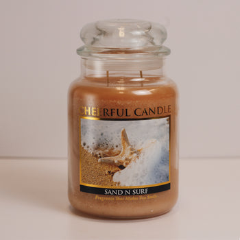 Sand N Surf Scented Candle -24 oz, Double Wick, Cheerful Candle