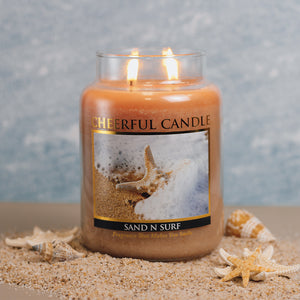 Sand N Surf Scented Candle -24 oz, Double Wick, Cheerful Candle