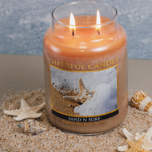 Sand N Surf Scented Candle -24 oz, Double Wick, Cheerful Candle