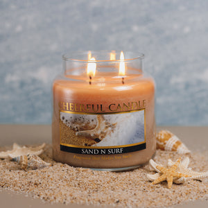 Sand N Surf Scented Candle -16 oz, Double Wick, Cheerful Candle