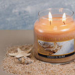 Sand N Surf Scented Candle -16 oz, Double Wick, Cheerful Candle