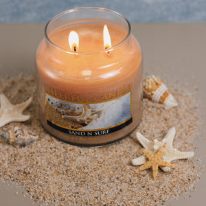 Sand N Surf Scented Candle -16 oz, Double Wick, Cheerful Candle