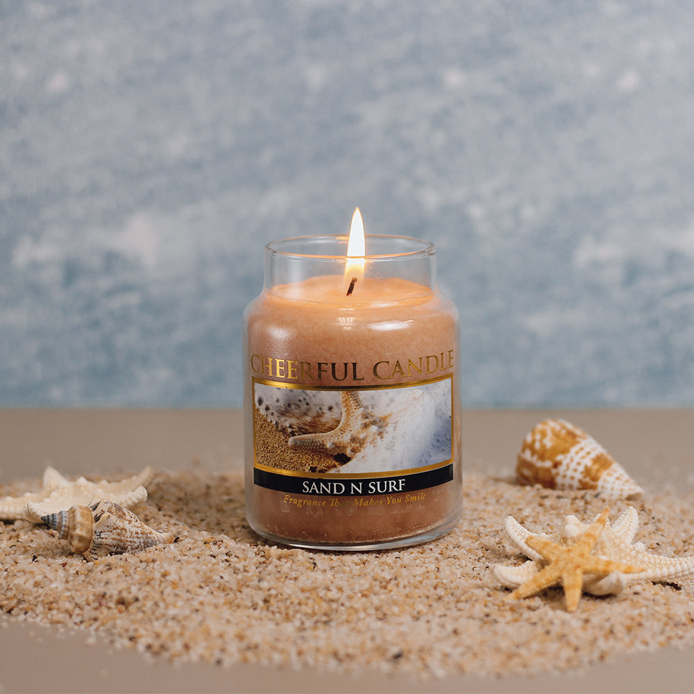 Sand N Surf Scented Candle - 6 oz, Single Wick, Cheerful Candle