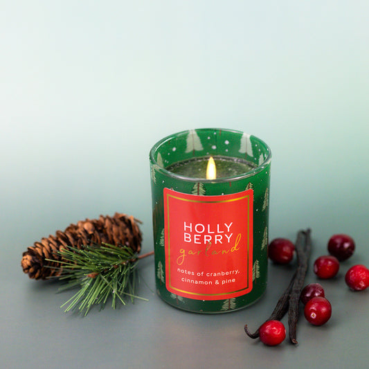 Holly Berry Garland - Seasonal Candle