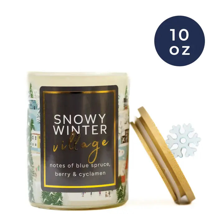 Seasonal Candle (10oz.) - Snowy Winter Village