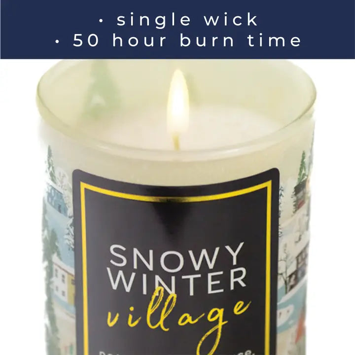 Seasonal Candle (10oz.) - Snowy Winter Village