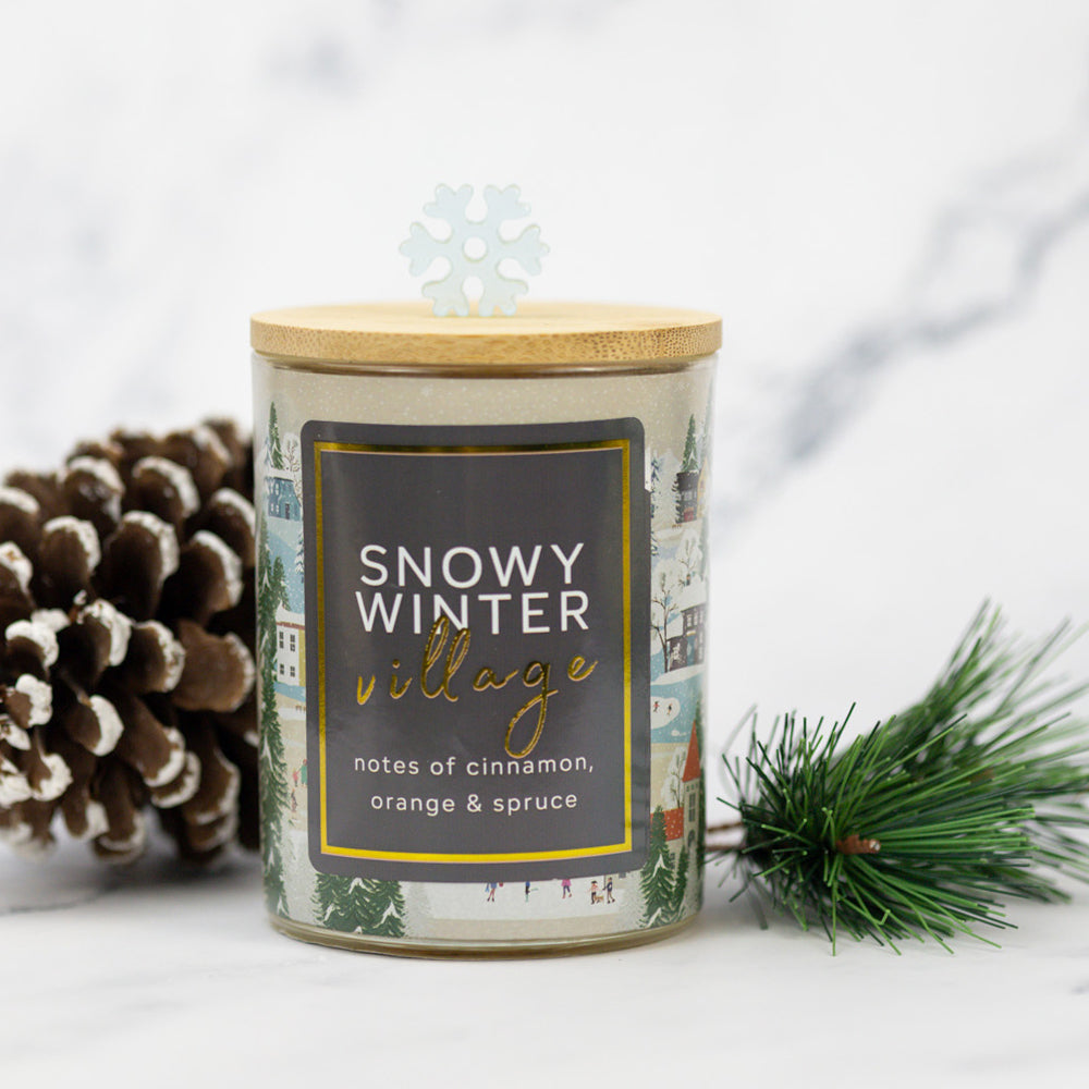 Snowy Winter Village - Seasonal Candle
