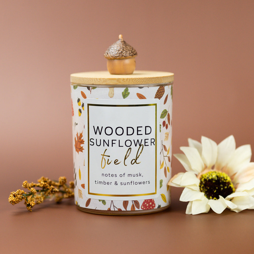 Wooded Sunflower Field - Seasonal Candle