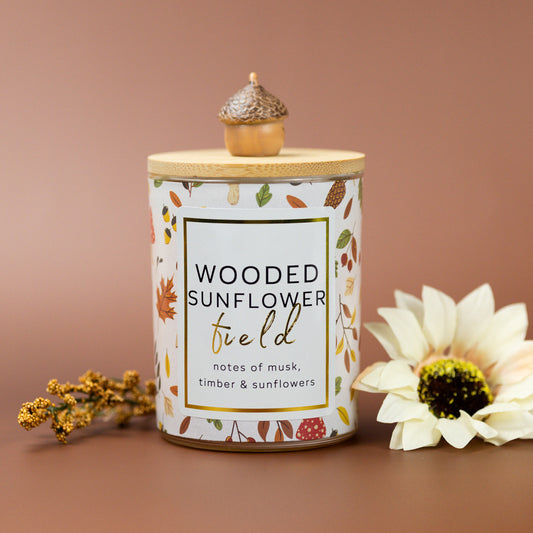 Wooded Sunflower Field - Seasonal Candle